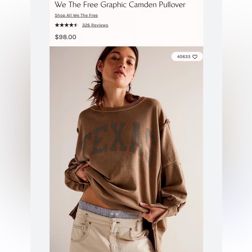 We The Free 'TEXAS' Camden Pullover